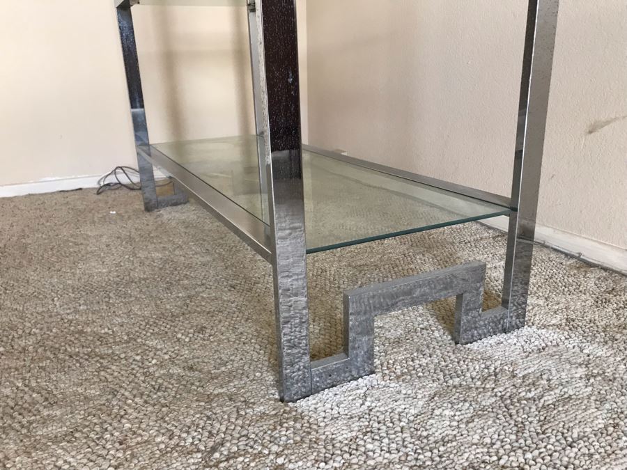 Mid-Century Modern Chrome Etagere Bookcase Bookshelf [Photo 10]