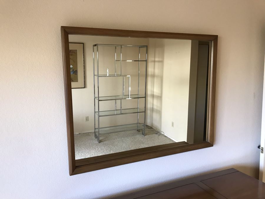 Mid-Century Modern Chinoiserie Chest Of Drawers 6-Drawer Dresser By White Fine Furniture With Matching Wall Mirror [Photo 8]