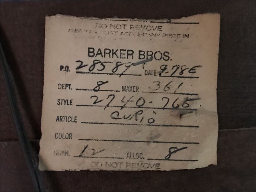 Lighted Curio Display Cabinet With Glass Shelves By Barker Brothers Furniture Los Angeles [Photo 5]