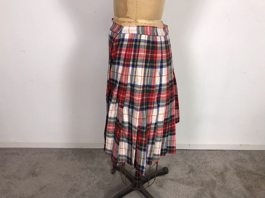 Italian Plaid Skirt By Albatros Size 44 [Photo 3]