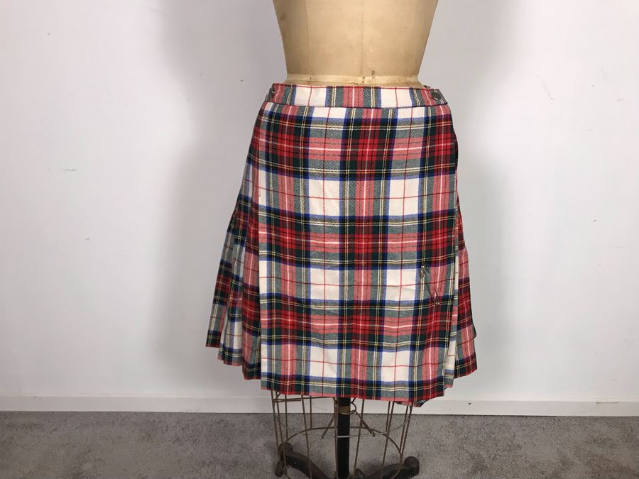 Italian Plaid Skirt By Albatros Size 44 [Photo 1]