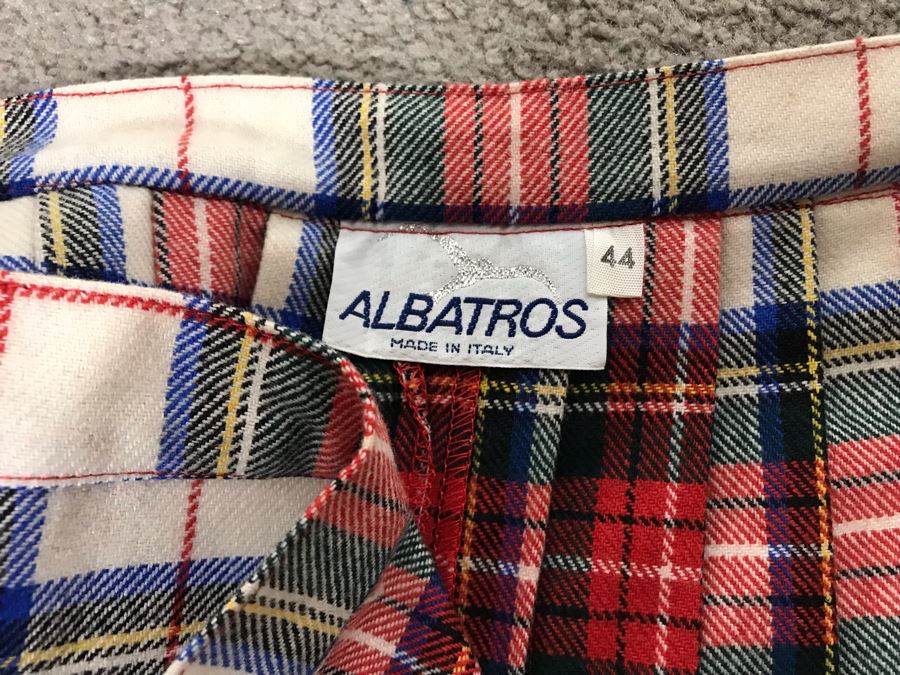 Italian Plaid Skirt By Albatros Size 44 [Photo 5]