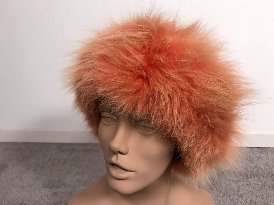 Vintage Dyed Pink Fur Hat
