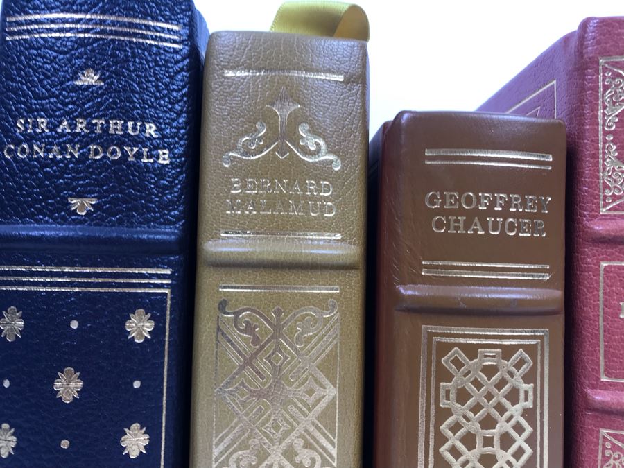Collection Of Six The Franklin Library Limited Edition Books: George Orwell Animal Farm, Rudyard Kipling, Geoffrey Chaucer Canterbury Tales, Bernard Malamud, Sir Arthur Conan Doyle, James Thurber [Photo 5]