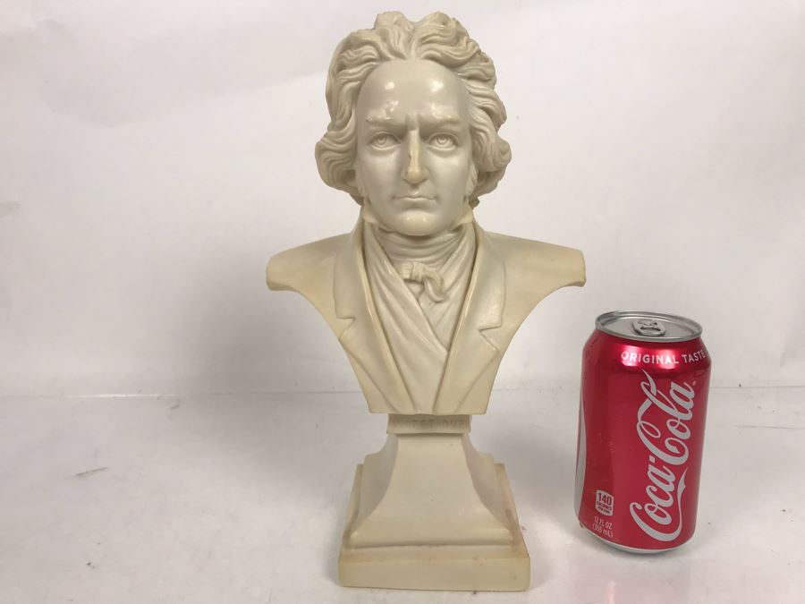 Ludwig Van Beethoven Resin Bust Sculpture Made In Italy 7W X 4D X 11H [Photo 2]
