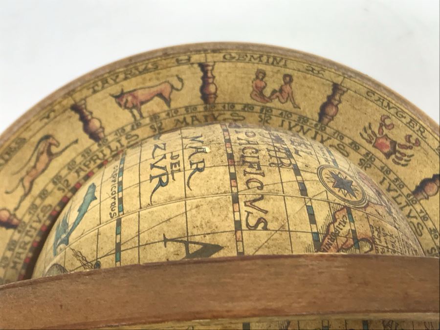 Small Wooden World Globe Made In Italy 7W X 7H [Photo 9]