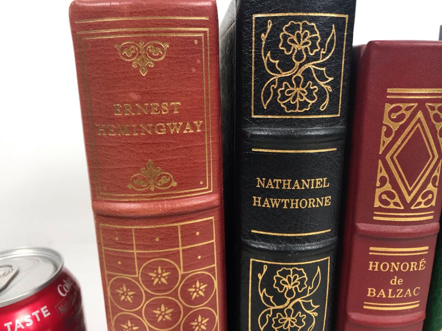 Collection Of Six The Franklin Library Limited Edition Books: Ernest Hemingway, Herman Melville, Vladimir Nabokov, Jonathan Swift Gulliver's Travels, Honore De Balzac, Nathaniel Hawthorne [Photo 3]