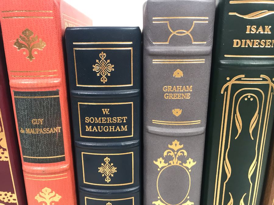 Collection Of Six The Franklin Library Limited Edition Books: Thomas Mann, Isak Dinesen, Graham Greene, W. Somerset Maugham, Guy De Maupassant, Ivan Turgenev [Photo 5]