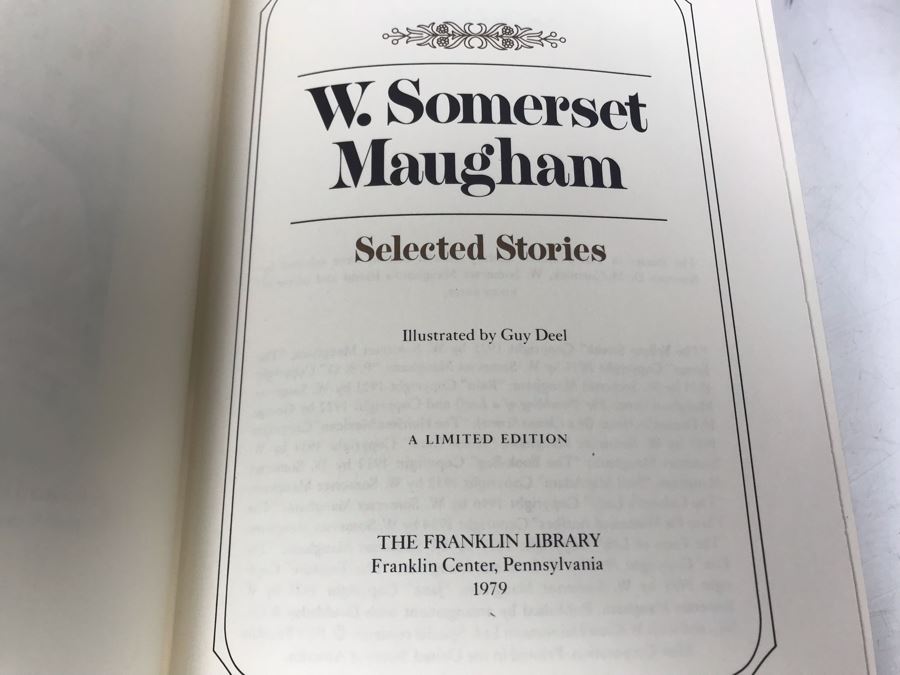 Collection Of Six The Franklin Library Limited Edition Books: Thomas Mann, Isak Dinesen, Graham Greene, W. Somerset Maugham, Guy De Maupassant, Ivan Turgenev [Photo 10]