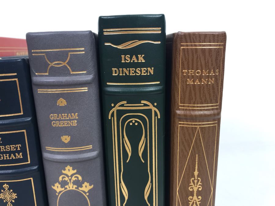Collection Of Six The Franklin Library Limited Edition Books: Thomas Mann, Isak Dinesen, Graham Greene, W. Somerset Maugham, Guy De Maupassant, Ivan Turgenev [Photo 6]