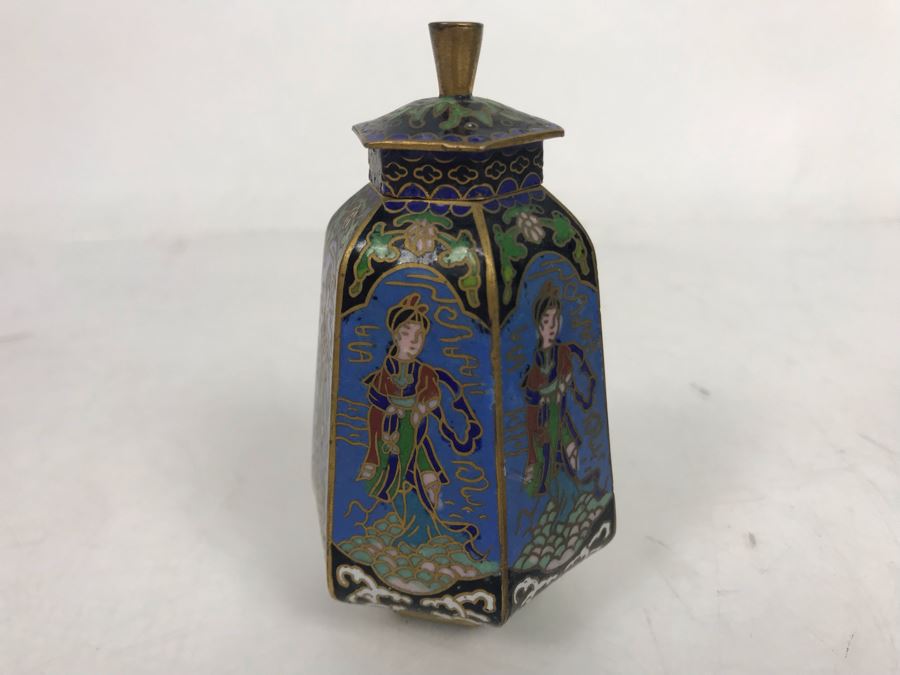 Pair Of Small Cloisonne Boxes 3H [Photo 9]