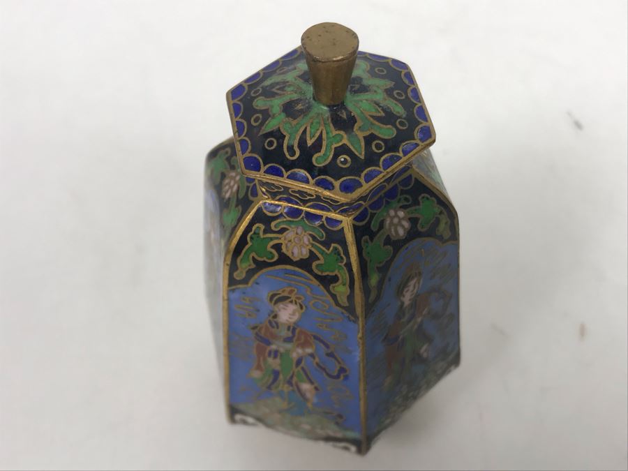 Pair Of Small Cloisonne Boxes 3H [Photo 10]