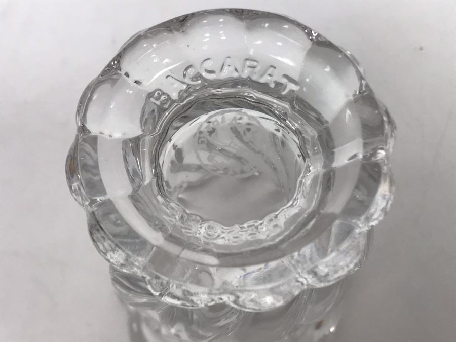 Pair Of Small Baccarat France Footed Crystal Glasses 3H X 2W [Photo 7]