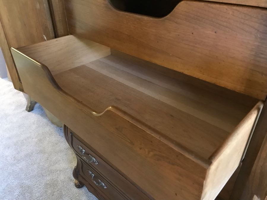 Vintage French Provincial Gentleman's High Boy Dresser By Hickory Manufacturing Co [Photo 7]