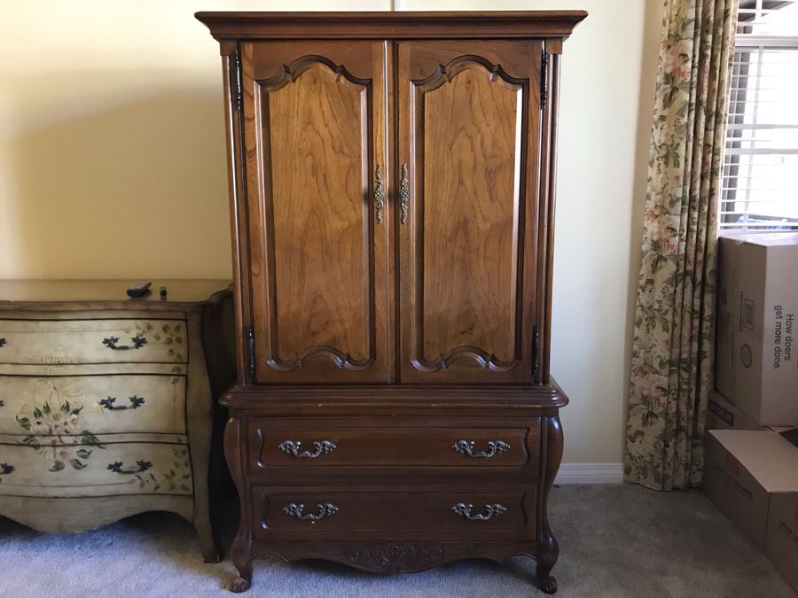 Vintage French Provincial Gentleman's High Boy Dresser By Hickory Manufacturing Co [Photo 5]