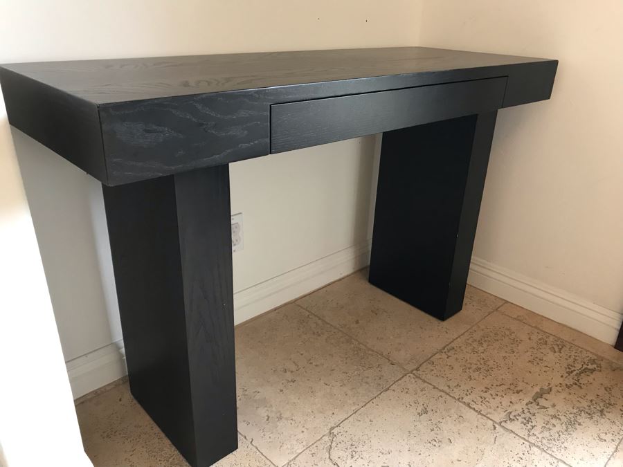 West Elm Console Table With Drawer In Black 48W X 18D X 30H [Photo 8]