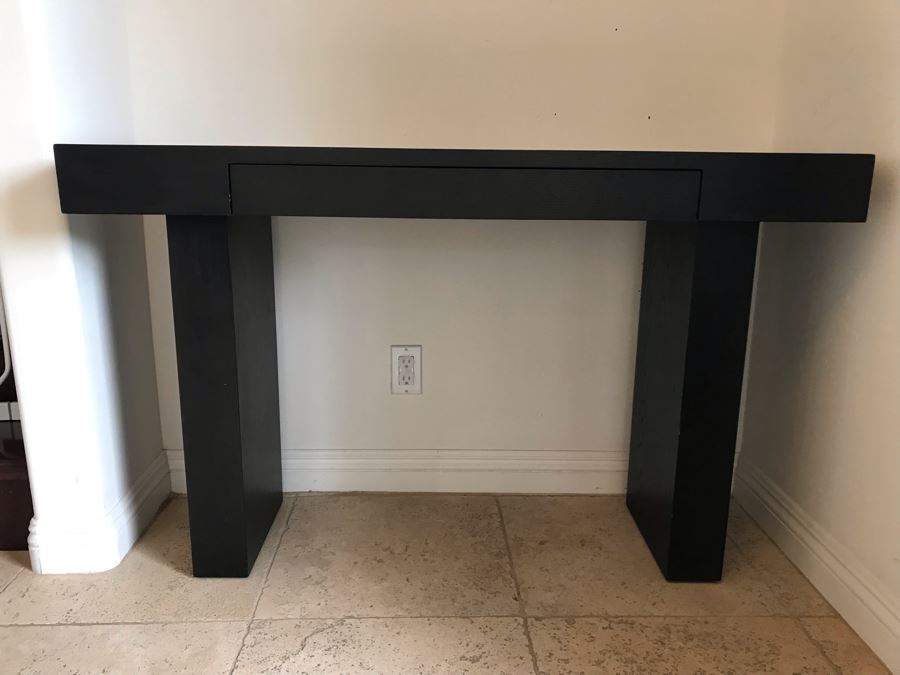 West Elm Console Table With Drawer In Black 48W X 18D X 30H [Photo 3]
