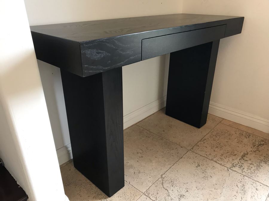 West Elm Console Table With Drawer In Black 48W X 18D X 30H [Photo 6]