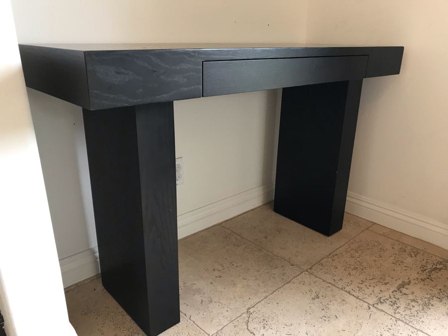 West Elm Console Table With Drawer In Black 48W X 18D X 30H [Photo 7]