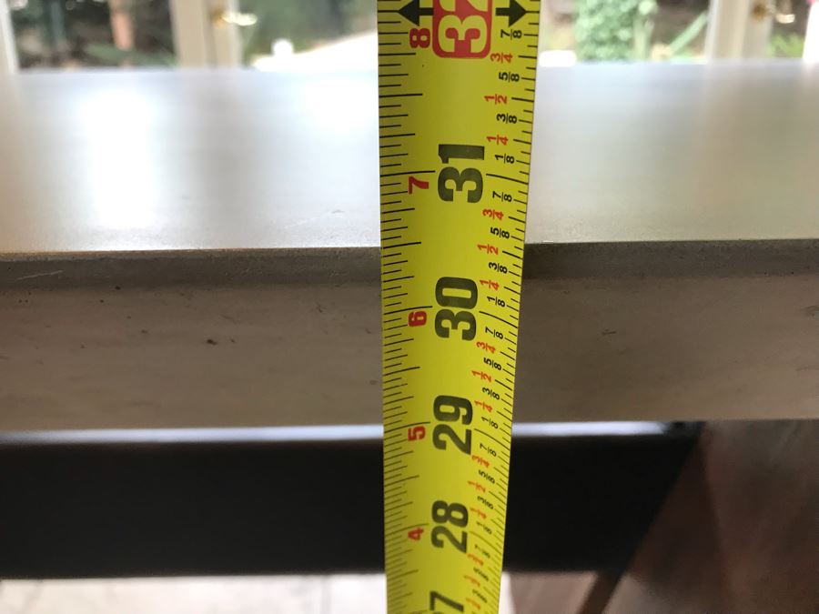 Bonham Dining Table For The Industrial Home Acutely Angled With Reclaimed French Oak Legs, Steel Stretcher And Smooth Grey Concrete Top With Beveled Edge 78W X 41D X 30H Retails $2,500 [Photo 28]