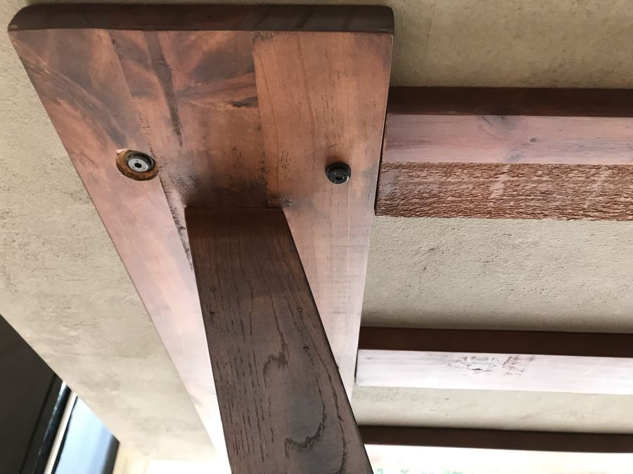 Bonham Dining Table For The Industrial Home Acutely Angled With Reclaimed French Oak Legs, Steel Stretcher And Smooth Grey Concrete Top With Beveled Edge 78W X 41D X 30H Retails $2,500 [Photo 22]