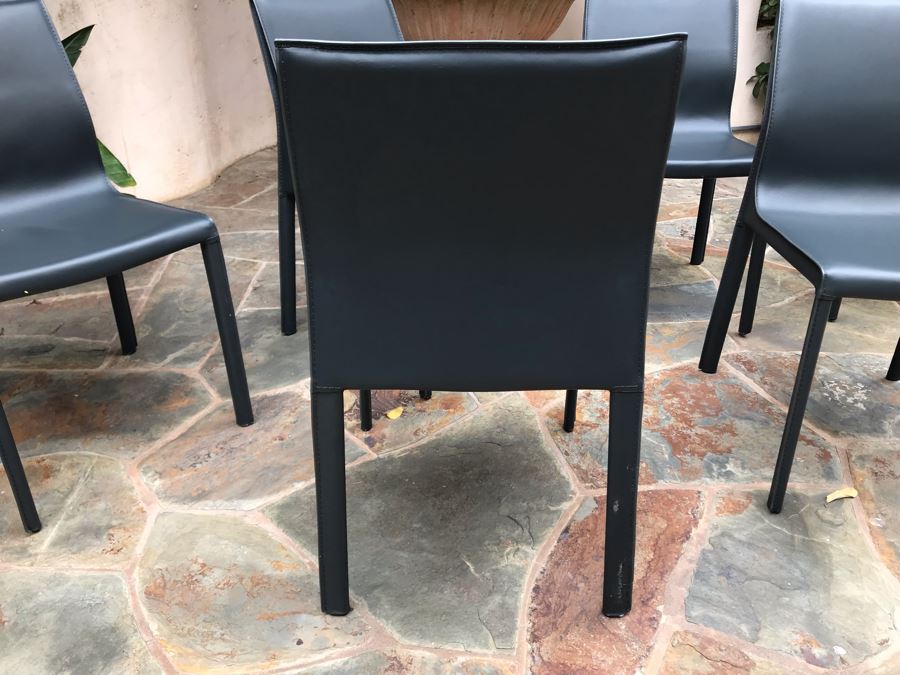 Colter Leather Dining Chairs By Nuevo - Six Chair Total [Photo 9]