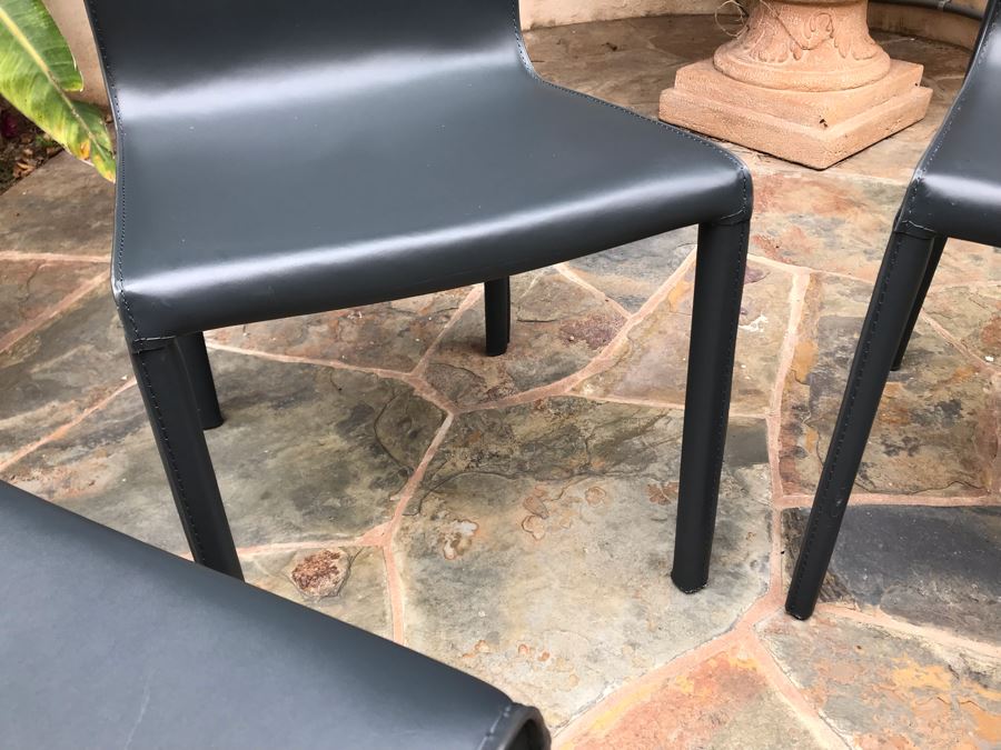 Colter Leather Dining Chairs By Nuevo - Six Chair Total [Photo 13]