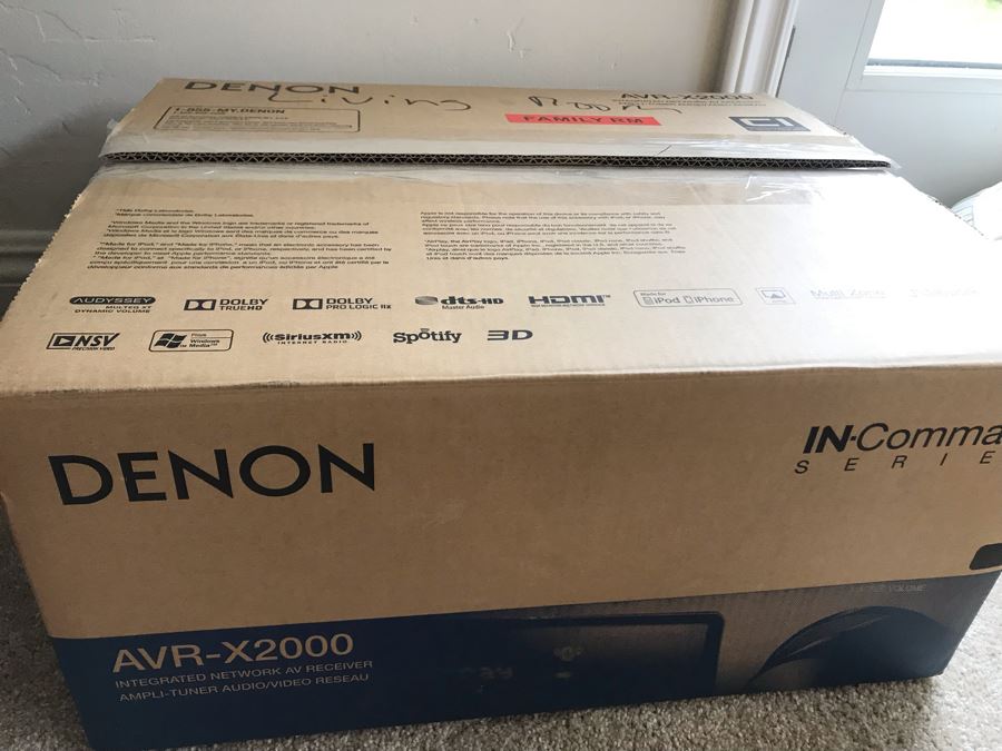 DENON Integrated Network AV Receiver Ampli-Tuner Audio/Video AVR-X2000 With Box [Photo 8]