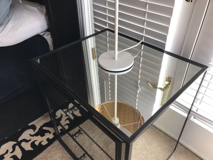 Pair Of Restoration Hardware Strand Antiqued Mirror Closed Nightstand 24W X 20D X 26H Retails $2,590 [Photo 9]