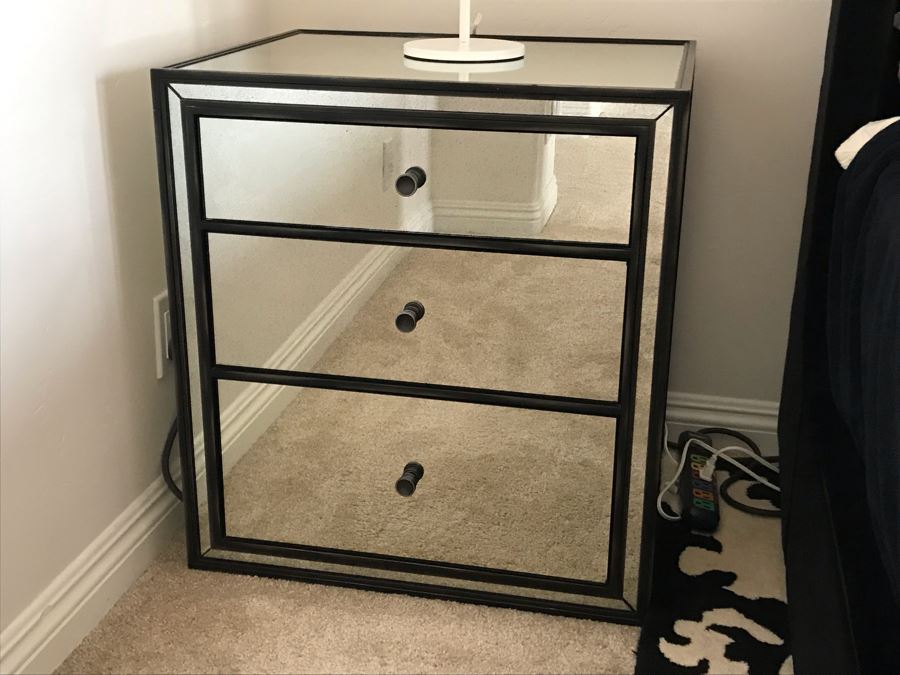 Pair Of Restoration Hardware Strand Antiqued Mirror Closed