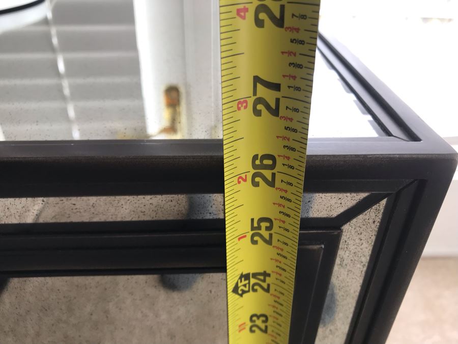 Pair Of Restoration Hardware Strand Antiqued Mirror Closed Nightstand 24W X 20D X 26H Retails $2,590 [Photo 13]