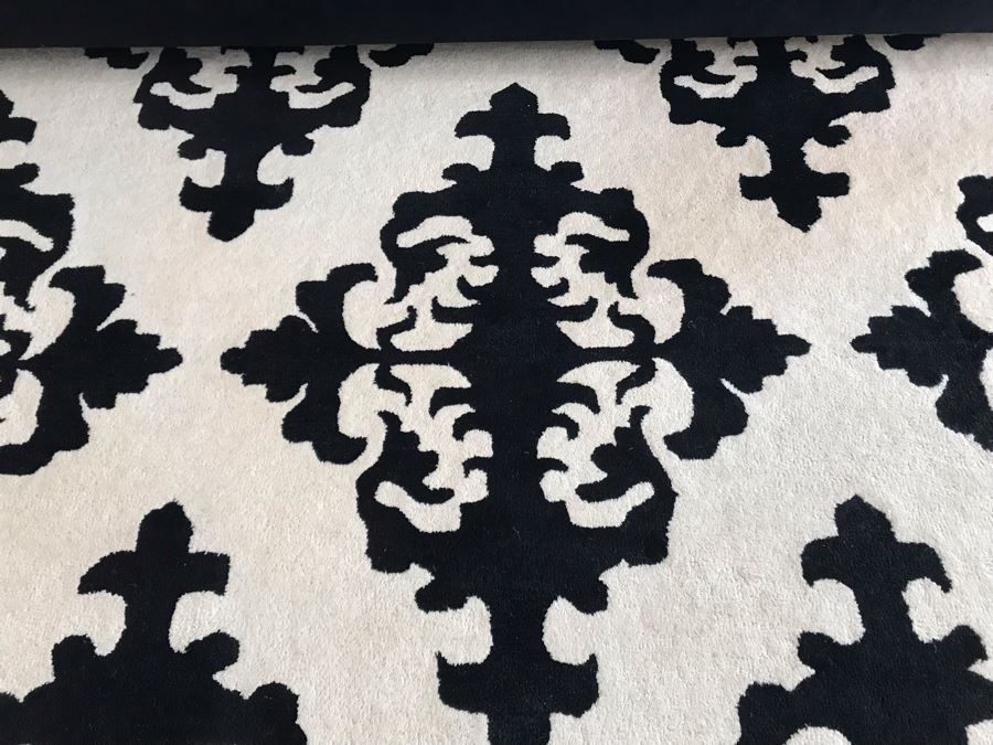 Kaleen Evolution 100% Wool Area Rug 8' X 11' B&W [Photo 5]