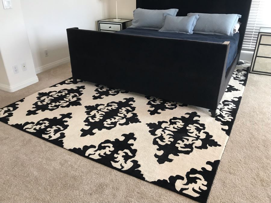 Kaleen Evolution 100% Wool Area Rug 8' X 11' B&W [Photo 2]
