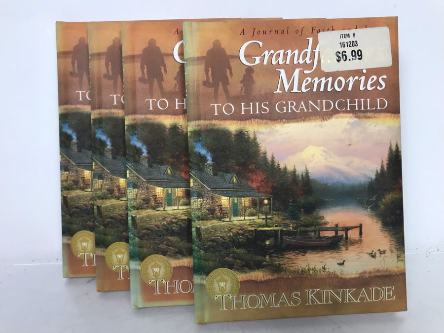 Set Of Four New Thomas Kinkade Journals Grandfathers Memories To His Grandchild