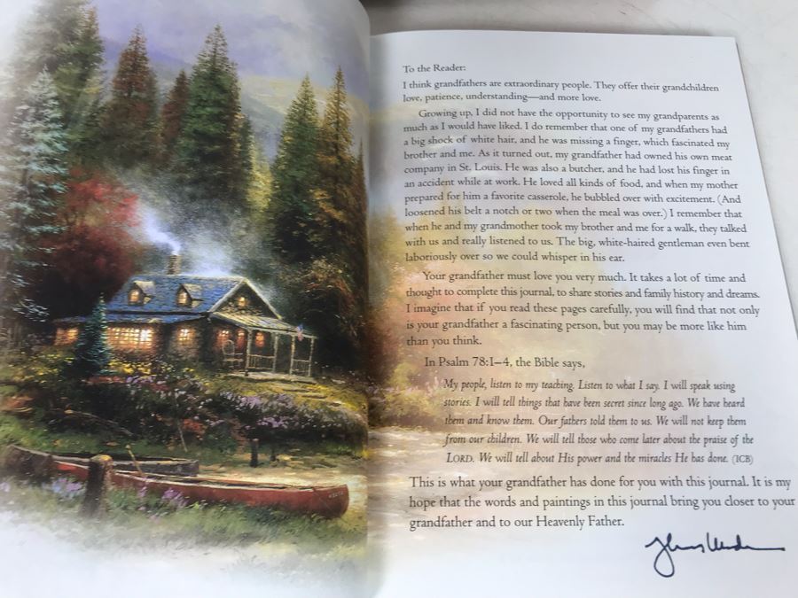 Set Of Four New Thomas Kinkade Journals Grandfathers Memories To His Grandchild [Photo 4]