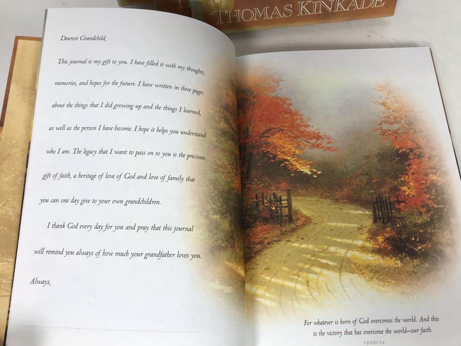 Set Of Four New Thomas Kinkade Journals Grandfathers Memories To His Grandchild [Photo 5]