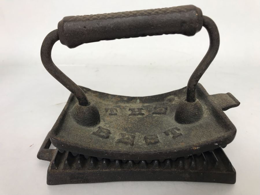 Antique Cast Iron Fluter Crimper C.W. Whitfield Syracuse, NY Crimping Iron The Best 6W X 3D X 4.5H [Photo 1]