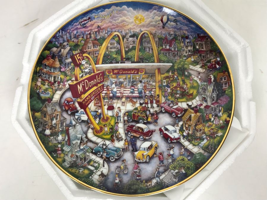 McDonald's Golden Moments Limited Edition Collector Plate By Bill Bell The Franklin Mint [Photo 1]