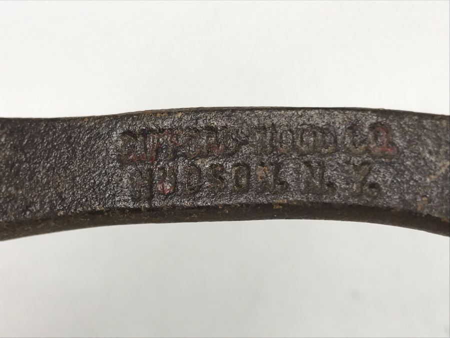 Vintage Cast Iron 14.5' Ice Tongs Gifford Wood Co, Hudson, NY 542 [Photo 7]