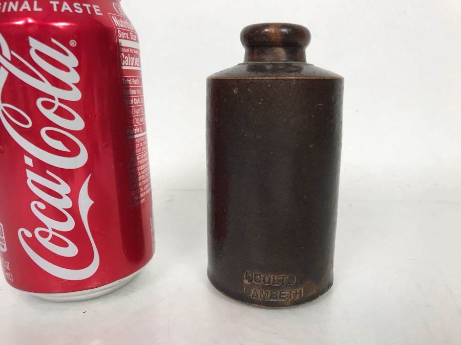 Antique Doulton Lambeth Small Ink Stoneware Bottle 4.5H [Photo 1]