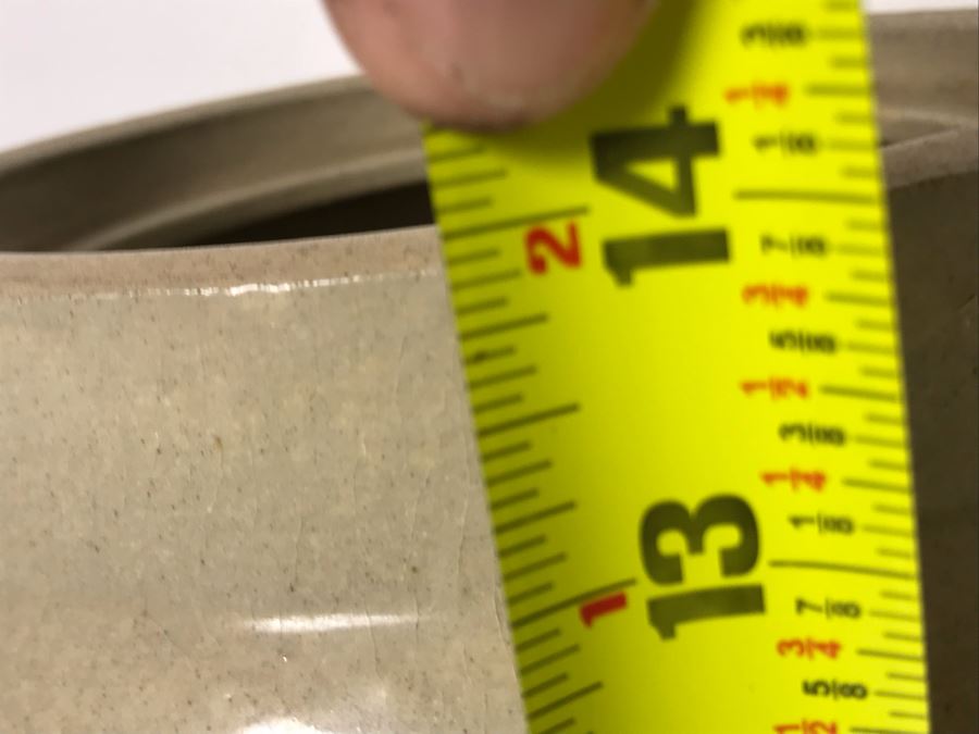 Vintage Pacific Stoneware 3 Crock 14 X 9 And Vintage J. A. Bauer Pottery Co Los Angeles Stoneware Crock 12 X 8 (Bauer Pottery Crock Has Cracks - See Photos) [Photo 13]