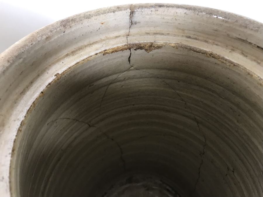 Vintage Pacific Stoneware 3 Crock 14 X 9 And Vintage J. A. Bauer Pottery Co Los Angeles Stoneware Crock 12 X 8 (Bauer Pottery Crock Has Cracks - See Photos) [Photo 15]