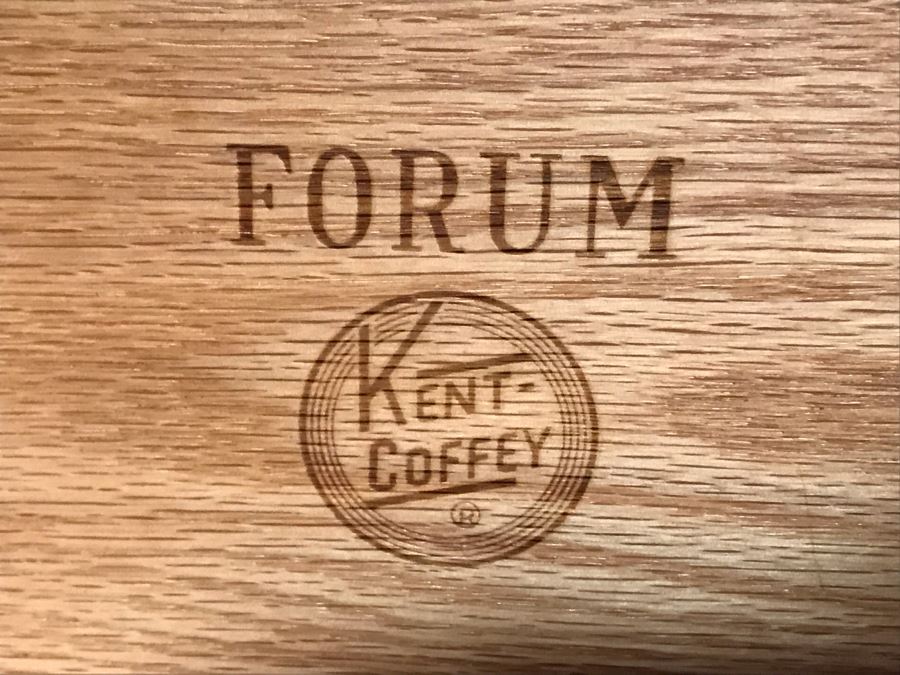 Mid-Century Modern Kent-Coffey Forum Dresser Chest Of Drawers Walnut & Pecan Wood 64W X 19.5D X 31H [Photo 12]