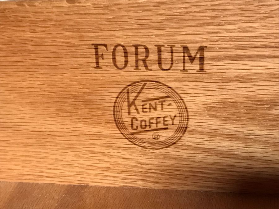 Mid-Century Modern Kent-Coffey Forum Dresser Chest Of Drawers Walnut & Pecan Wood 64W X 19.5D X 31H [Photo 10]