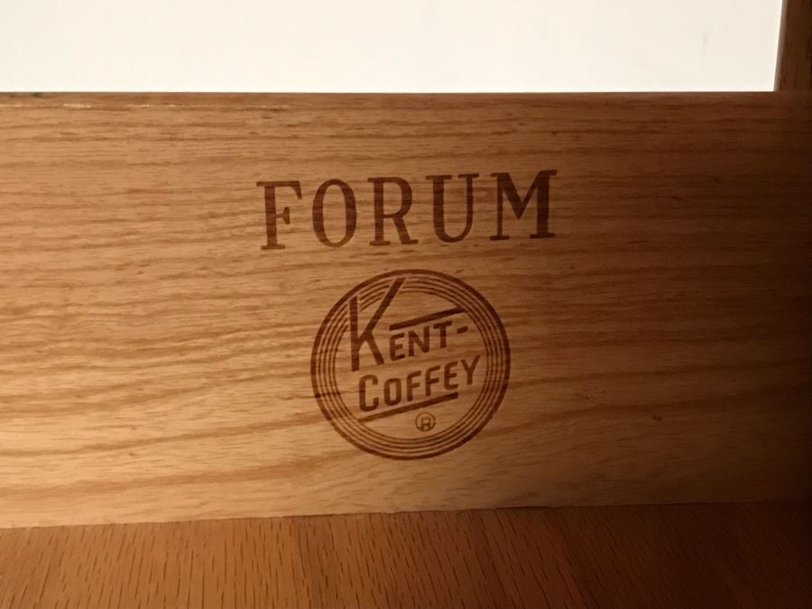 Mid-Century Modern Kent-Coffey Forum High Boy Dresser Chest Of Drawers Walnut & Pecan Wood 40W X 21D X 48H [Photo 11]