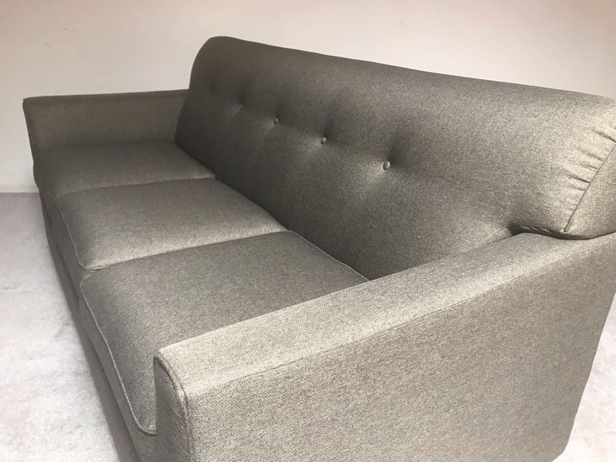 Like New Modern Gray Tufted Sofa Couch By La-Z-Boy Furniture 3-Seat 80W X 37D X 36.5H [Photo 16]