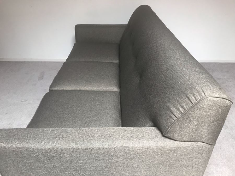 Like New Modern Gray Tufted Sofa Couch By La-Z-Boy Furniture 3-Seat 80W X 37D X 36.5H [Photo 18]