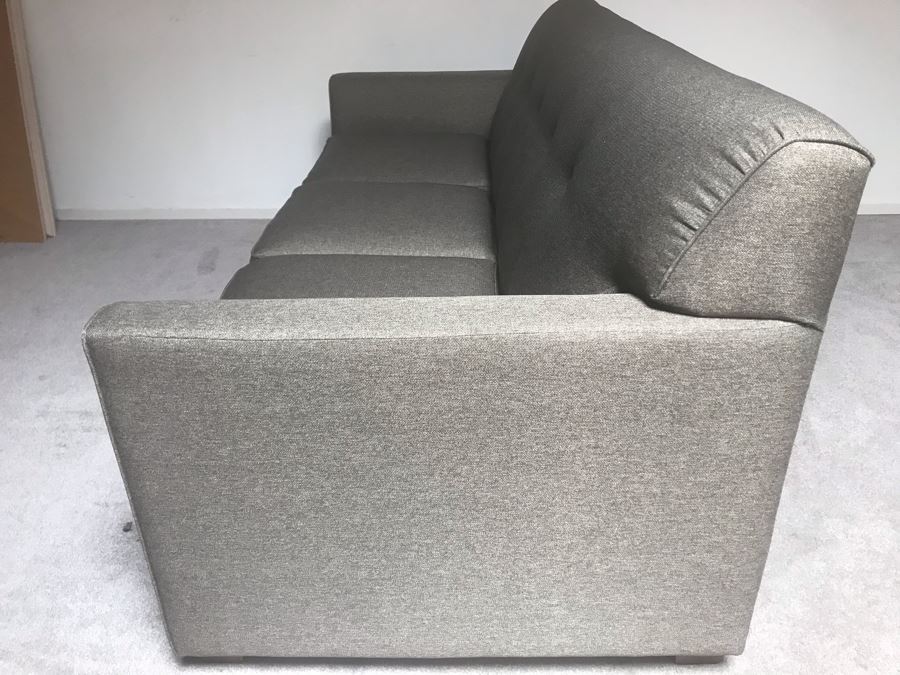 Like New Modern Gray Tufted Sofa Couch By La-Z-Boy Furniture 3-Seat 80W X 37D X 36.5H [Photo 17]