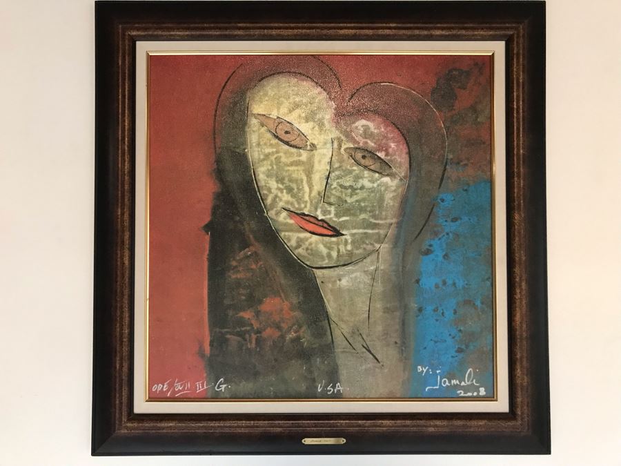 Signed Giclee Artist Proof Titled 'Mariella' By Jamali 2008 Exhibited In New York Art Exhibition 24 X 24 [Photo 2]