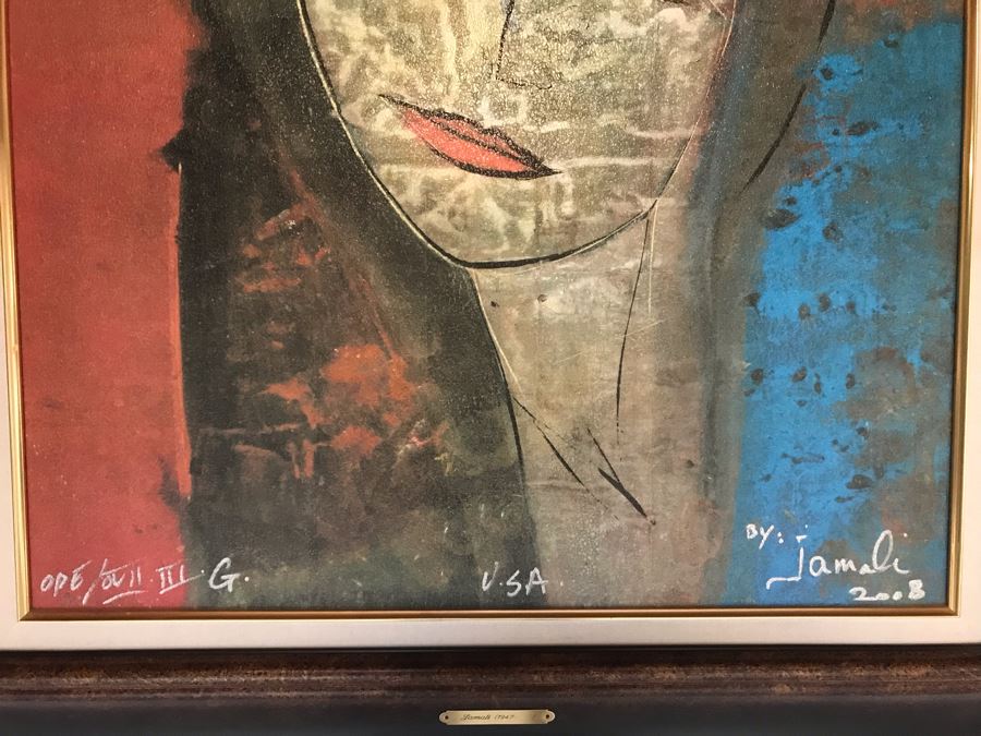 Signed Giclee Artist Proof Titled 'Mariella' By Jamali 2008 Exhibited In New York Art Exhibition 24 X 24 [Photo 4]